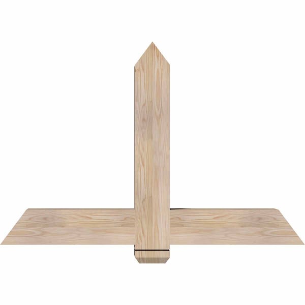 Ekena Millwork Eugene Smooth Timber Gable Bracket, Douglas Fir, 48"W x 32"H x 5 1/2"D x 5 1/2"F, 16/12 Pitch GBW048X32X0606EUG00SDF - main